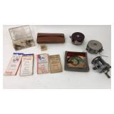 Vintage Fishing Reels, Hooks, Flies