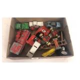 Box of Small Plastic & Metal Toys