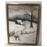 Framed Heiene Oil Painting