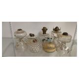 Collection of Glass Oil Lantern Bases