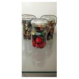 Buttons! 3 Glass Jars Worth