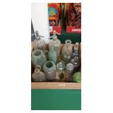 Glass Bottles Clear, Green, Blue
