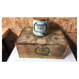 6-Quaker State Motor Oil Cans