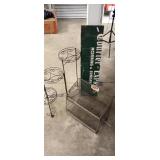 Plant Stand, Wood Sign, Wall Rack