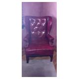 Wing Backed Leather Chair