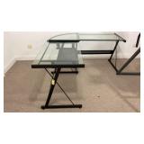 Glass Corner Desk