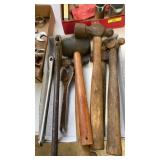 Box of Hammers Mallets and Wrenches