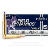 223 Rem Fiocchi Field Dynamics 40 Gr V Max 50 rds