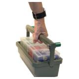 NEW MTM SHOTSHELL BOX CADDY W/ 4 CLEAR BOXES