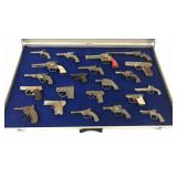 21 Vintage Cap Gun Collection w/Display