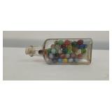 Black Cat Stove Enamel Bottle With Marbles