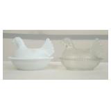Indiana Glass Nesting Chickens