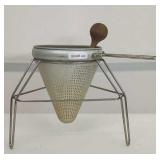 Vintage Aluminum Cone Strainer Sieve Colander