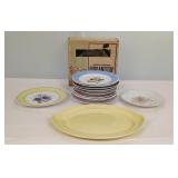 Anchor Hocking Set. Dessert Plates, Lu-Ray
