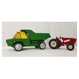 Vintage Steel Buddy L Dump and Ertl Stk 415