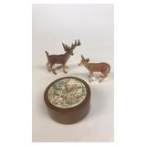 Buck & Doe w/ Wooden Keepsake Box