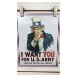 I Want You Army Recruiting Metal Sign
