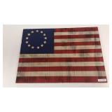 Wooden Colonial Flag Wall Hanging