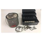Vintage Minnow Bucket, Tackle Box