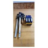 FOUR Bar Clamps and THREE 2" Quick Grip Clamps