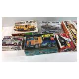 5- Truck and 1 Tank Model Kits