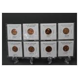 8 Uncirculated Lincoln Cents