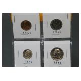 4 Old Proof Coins