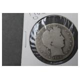 Silver 1900-O Barber Half