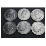 6 Eisenhower Dollars