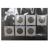 6 Walking Morgan Half Dollars