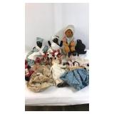 Variety of Early Dolls