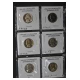 6 Uncirculated Jefferson Nickles