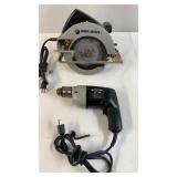 B&D Circular Saw & 1/2" Drill
