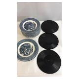 3 Edison Records, Currier & Ives Plates