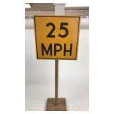 Wooden 25 MPH Toy Sign 31"