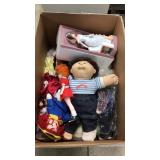 Box Lot with Variety of Dolls