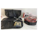 Jumper Cables, 4 Way Wrench, Air Compressor