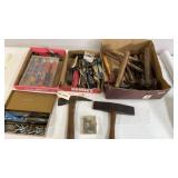 3 Boxes of Tools, Hammers, Wire Tools, Rivot Gun