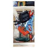 Basket of Goodies, Battery Charger, Ext. Cords,