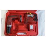 Milwaukee Cordless Drill, 2 Batteries, Charger