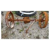 Steel Wheels With Axle 62" Accross Attached