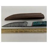 Handmade Damascus Steel Knife Resin Handle