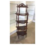 Mahogany Five Tier Shelf Stand