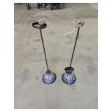 2 Stained Glass Pendant Lights