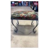 Small Metal Stool Cushioned Top