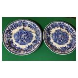 2-British Scenery Booths England Plates