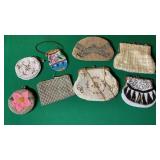8 Victorian Beaded Purses
