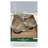 Pitcher,Bowl Vase, Dish Sterling Silver Bottoms