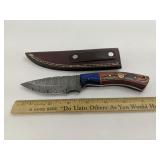 Handmade Damascus Steel Knife Wooden Handle