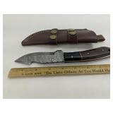 Handmade Damascus Steel Knife Mixed Handle
